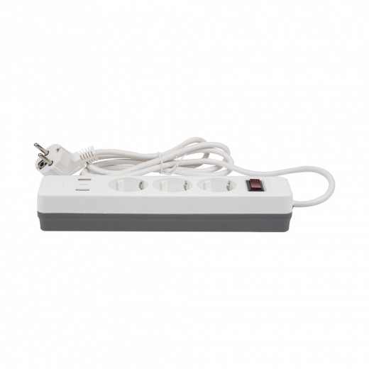 Сетевой фильтр Uniel S-GSR3-1,5 U2C1 WHITE/GREY UL-00012107