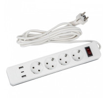 Сетевой фильтр Uniel S-GSR4-3 U2C1 WHITE/GREY UL-00012108
