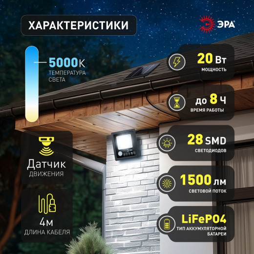Настенно-потолочный прожектор Эра  ERAPRO-20