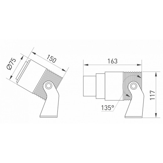 Настенно-потолочный прожектор Arlight Ray 032561