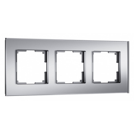 Рамка на 3 поста Werkel Senso (серебряный, стекло soft-touch) W0033106