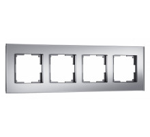 Рамка на 4 поста Werkel Senso (серебряный, стекло soft-touch) W0043106