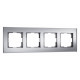 Рамка на 4 поста Werkel Senso (серебряный, стекло soft-touch) W0043106