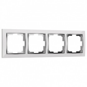 Рамка на 4 поста Werkel Snabb (белый/хром) W0041901