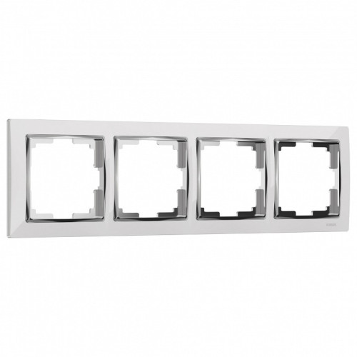 Рамка на 4 поста Werkel Snabb (белый/хром) W0041901