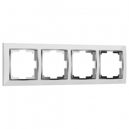 Рамка на 4 поста Werkel Snabb (белый/хром) W0041901