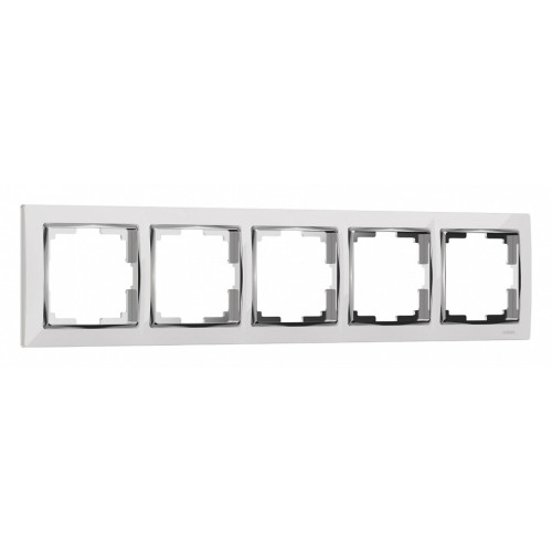 Рамка на 5 постов Werkel Snabb (белый/хром) W0051901