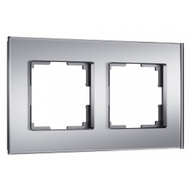 Рамка на 2 поста Werkel Senso (серебряный, стекло soft-touch) W0023106