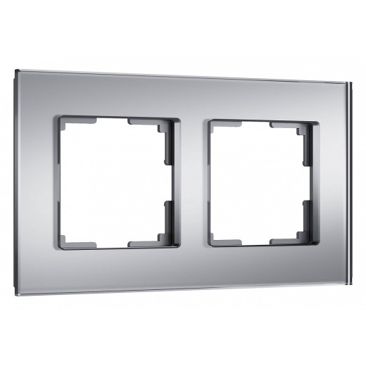 Рамка на 2 поста Werkel Senso (серебряный, стекло soft-touch) W0023106