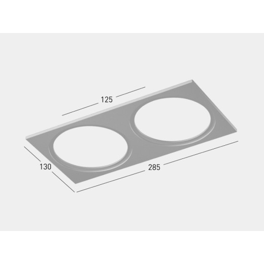 Рамка на 2 светильника SWG PRO COMBO COMBO-1S2-WH