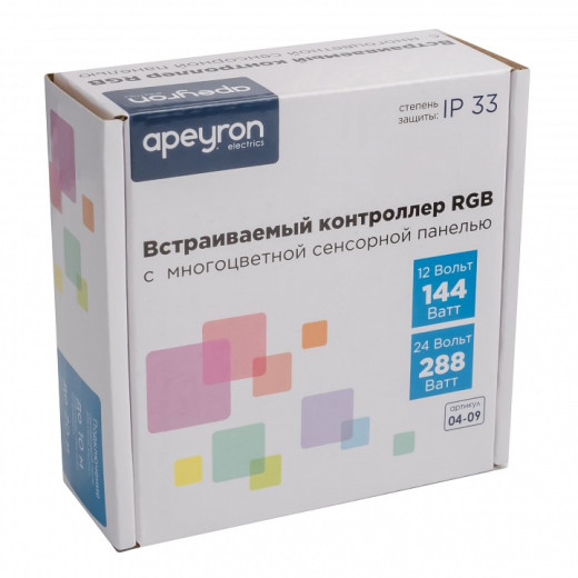 Панель-регулятора цвета RGB сенсорная встраиваемая Apeyron Electrics  04-09