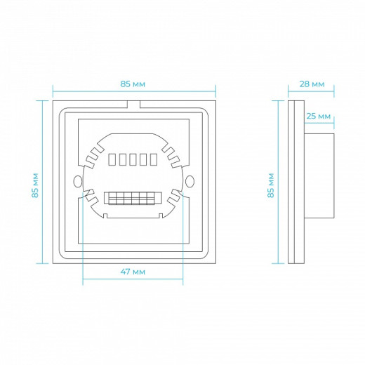 Панель-регулятора цвета RGB сенсорная встраиваемая Apeyron Electrics  04-09