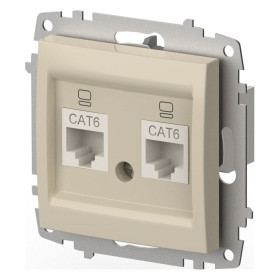 Розетка двойная Ethernet RJ-45 без рамки Elbi Eleсtriс Zena Vega 609-010300-248