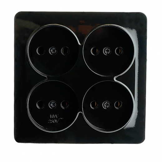 Розетка четверная без заземления Stekker София 49321