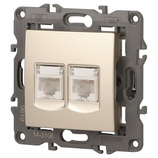 Розетка Ethernet RJ-45 без рамки Эра Эра Elegance 14-3108-04