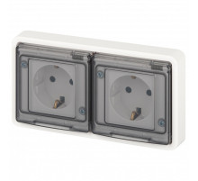 Розетка с заземлением с крышкой Эра Эра Эксперт 11-2523-01