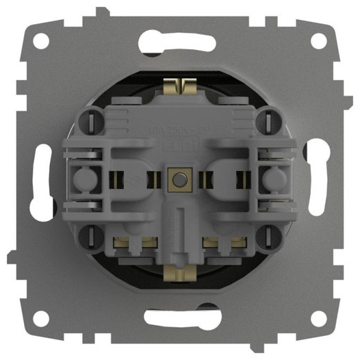 Розетка с заземлением с крышкой, без рамки Elbi Eleсtriс Zena Vega 609-011100-218