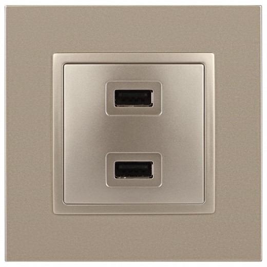 Розетка 2хUSB type A без рамки Эра Эра Elegance 14-4110-04