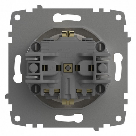 Розетка с заземлением и со шторкой, без рамки Elbi Eleсtriс Zena Vega 609-010200-243