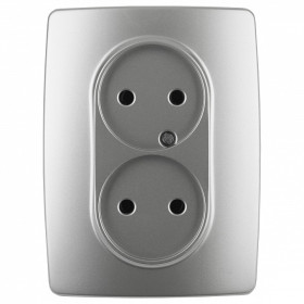 Розетка двойная без заземления Эра Эра 12 12-2107-03