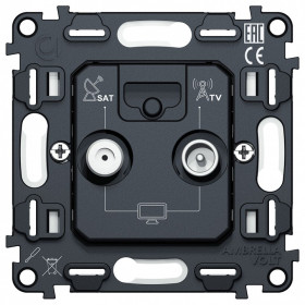 Механизм ТВ-розетки и SAT-розетки оконечные Ambrella Volt QUANT VM217