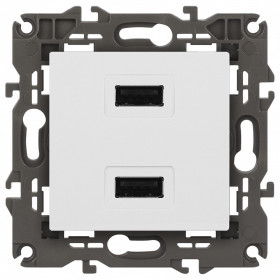 Розетка 2хUSB type A без рамки Эра Эра Elegance 14-4110-01