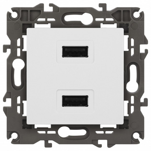 Розетка 2хUSB type A без рамки Эра Эра Elegance 14-4110-01