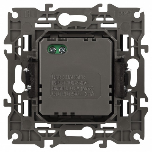 Розетка 2хUSB type A без рамки Эра Эра Elegance 14-4110-05