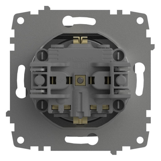 Розетка с заземлением с крышкой, без рамки Elbi Eleсtriс Zena Vega 609-011000-218