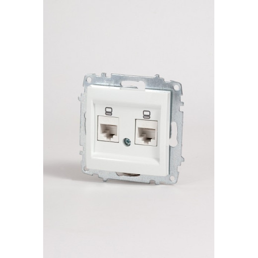 Розетка двойная Ethernet RJ-45 без рамки Elbi Eleсtriс Zena Vega 609-015600-248