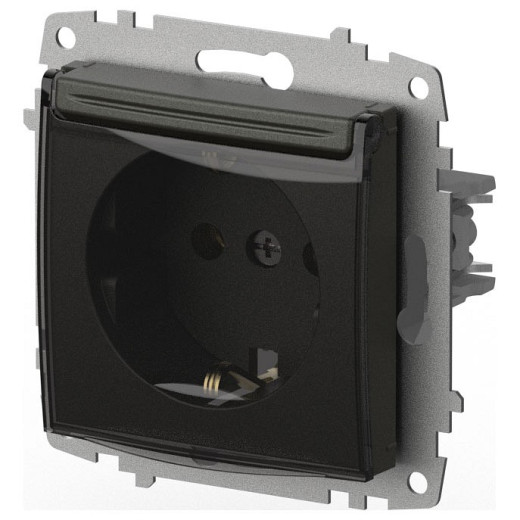 Розетка с заземлением с крышкой, без рамки Elbi Eleсtriс Zena Vega 609-011100-218