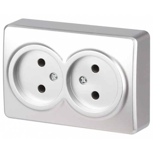 Розетка двойная без заземления Эра Эра Эксперт 11-2202-03