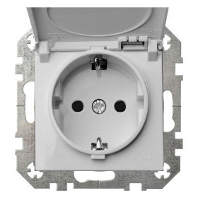 Розетка влагозащищенная с заземлением с крышкой, без рамки LIREGUS EPSILON 28-0162