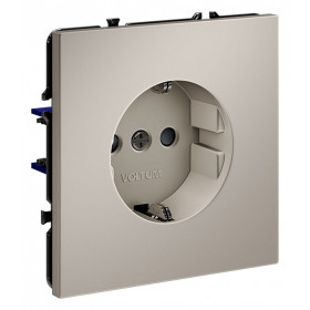 Розетка с заземлением и со шторкой, без рамки Voltum S70 VLS040203