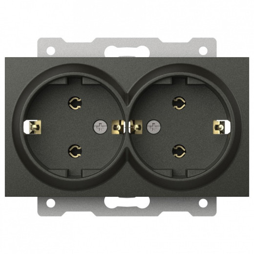 Розетка двойная с заземлением, без рамки Elbi Eleсtriс Zena Vega 609-011100-907