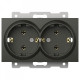 Розетка двойная с заземлением, без рамки Elbi Eleсtriс Zena Vega 609-011100-907