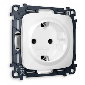 Розетка с заземлением и со шторкой, без рамки Ambrella Volt MO MO107010