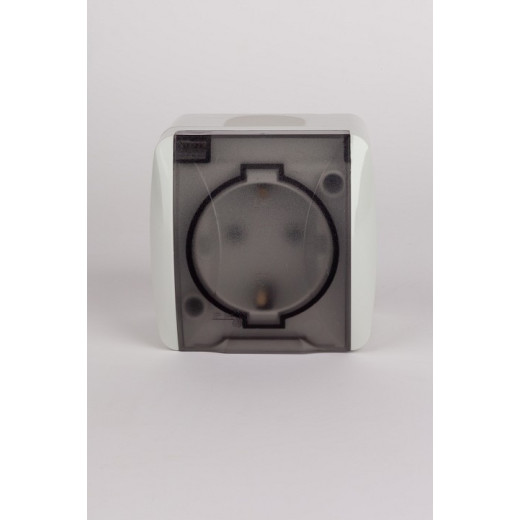 Розетка с заземлением с крышкой Elbi Eleсtriс Eva 554-011500-218