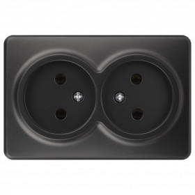 Розетка двойная без заземления Эра Эра Эксперт 11-2202-05