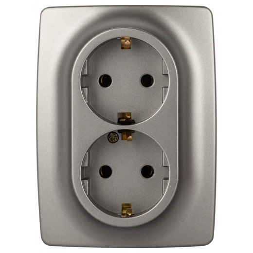 Розетка двойная без заземления Эра Эра 12 12-2106-16