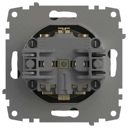 Розетка с заземлением, без рамки Elbi Eleсtriс Zena Vega 609-011100-217