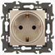 Розетка с заземлением и со шторкой, без рамки Эра Эра Elegance 14-2102-04