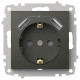 Розетка с заземлением и со шторкой и 2хUSB type A, без рамки Elbi Eleсtriс Zena Vega 609-011100-317