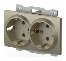 Розетка двойная с заземлением, без рамки Elbi Eleсtriс Zena Vega 609-011400-907