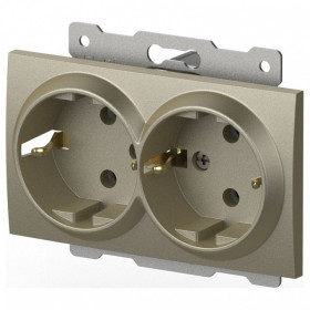 Розетка двойная с заземлением, без рамки Elbi Eleсtriс Zena Vega 609-011400-907