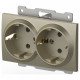Розетка двойная с заземлением, без рамки Elbi Eleсtriс Zena Vega 609-011400-907