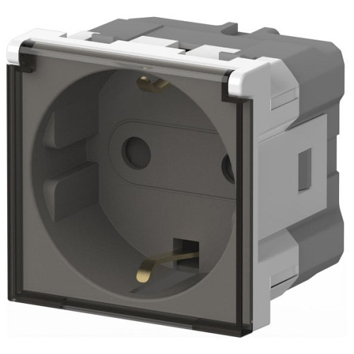 Розетка с заземлением с крышкой, без рамки Elbi Eleсtriс Moda Vox 611-040232-218