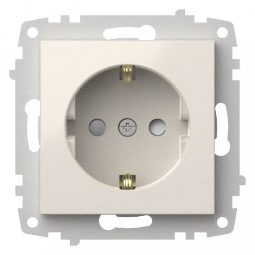 Розетка с заземлением и со шторкой, без рамки Elbi Eleсtriс Zena Vega 609-010200-243