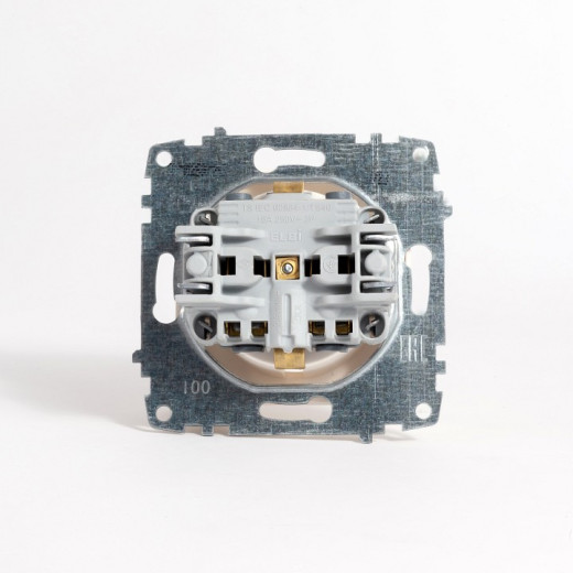Розетка с заземлением и со шторкой, без рамки Elbi Eleсtriс Zena Vega 609-012500-243