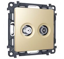 ТВ-розетка и SAT-розетка оконечная без рамки Ambrella Volt ALFA MA613310